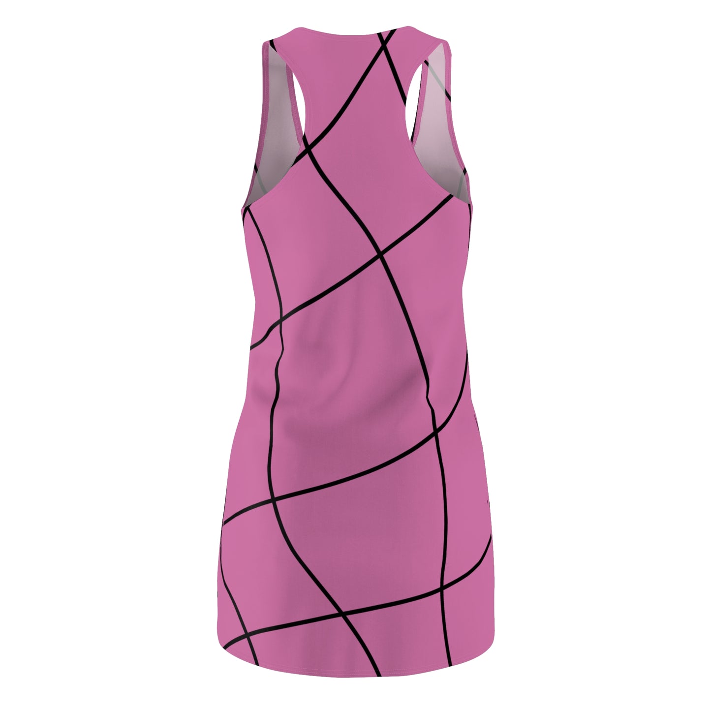 Abstrakt Linien Racerback Kleid – Modernes Sommerkleid