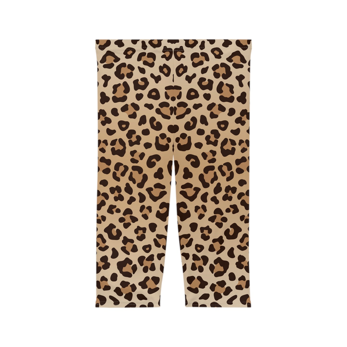 Damen Capri Leggings Leoparden Print Sport Freizeit Premium