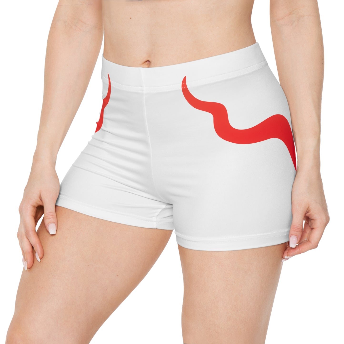 Damen Shorts Dynamic Red Wave Sportliche Activewear Sommer