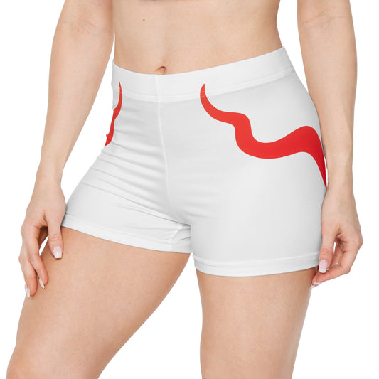 Damen Shorts Dynamic Red Wave Sportliche Activewear Sommer