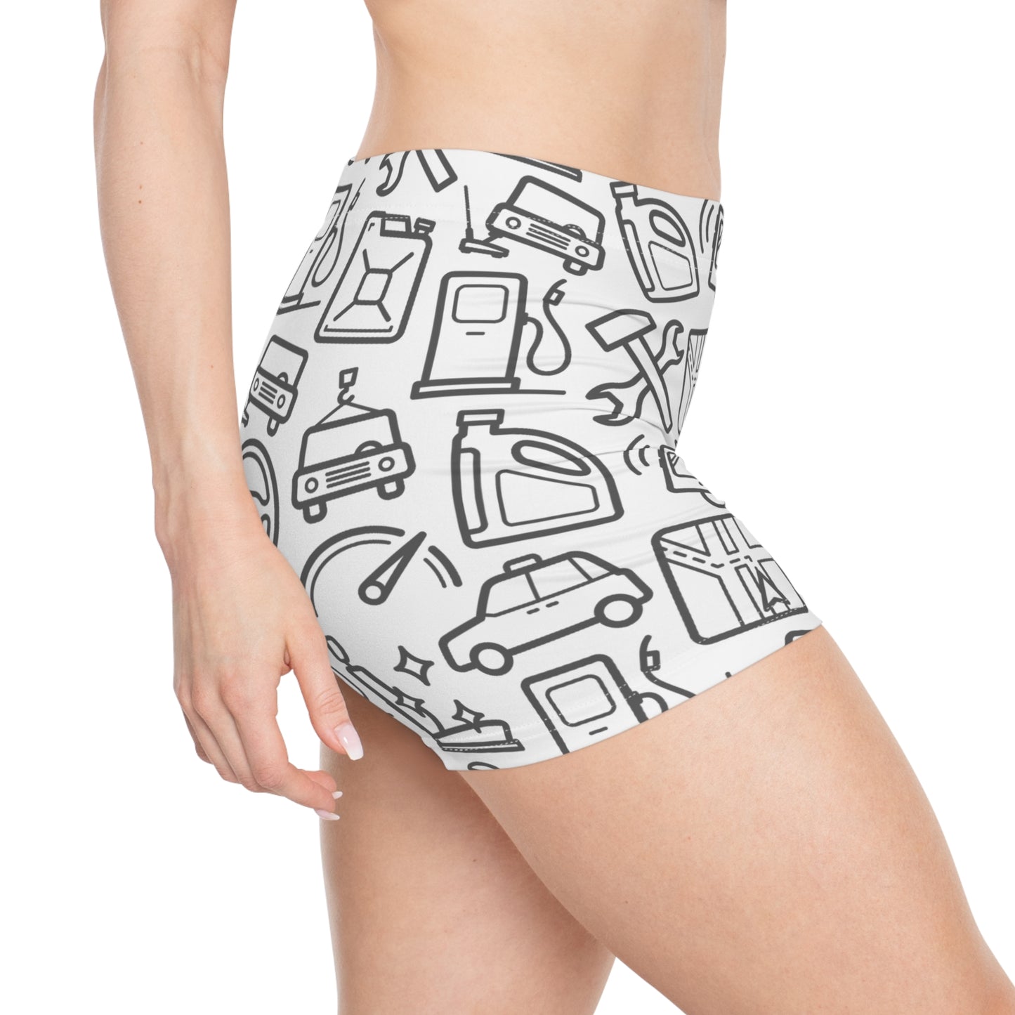 Damen Shorts Illustration Print Activewear Sommer Freizeit Sport