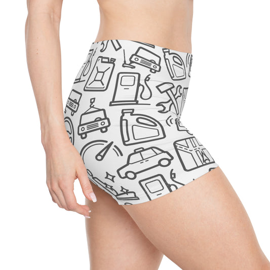 Damen Shorts Illustration Print Activewear Sommer Freizeit Sport