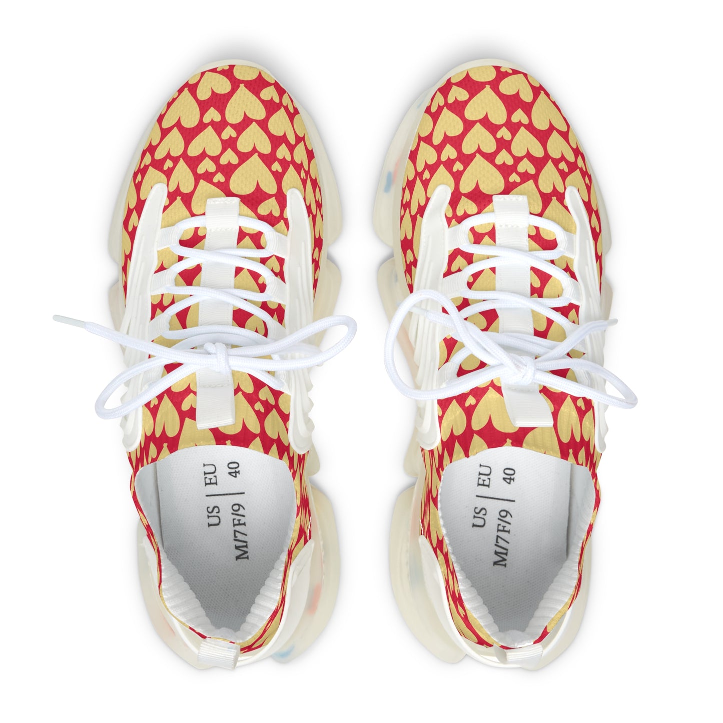 Damen Sneaker mit Herzmuster – Stylische Sportschuhe
