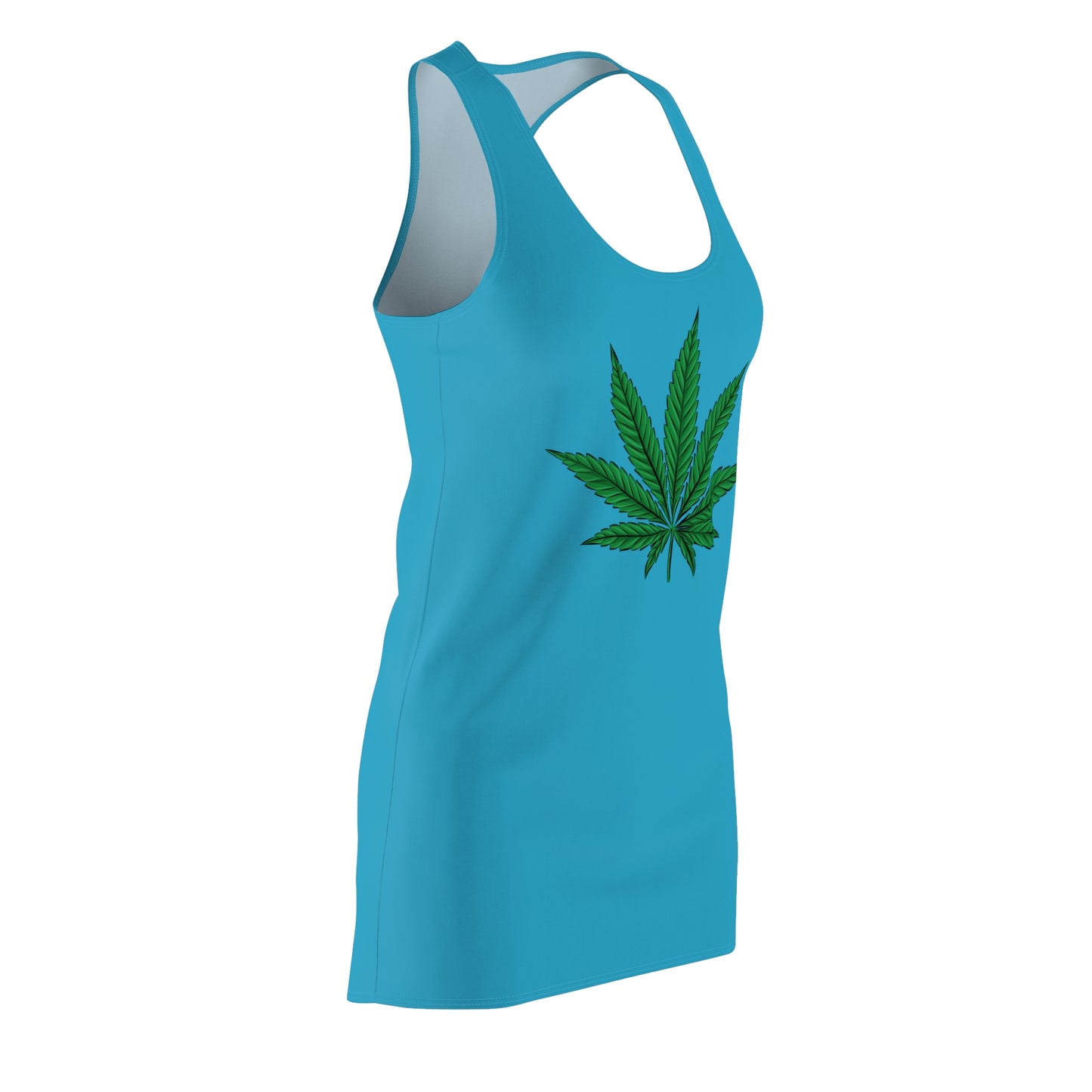 Cannabis Leaf Racerback Kleid – Trendiges Festival Outfit