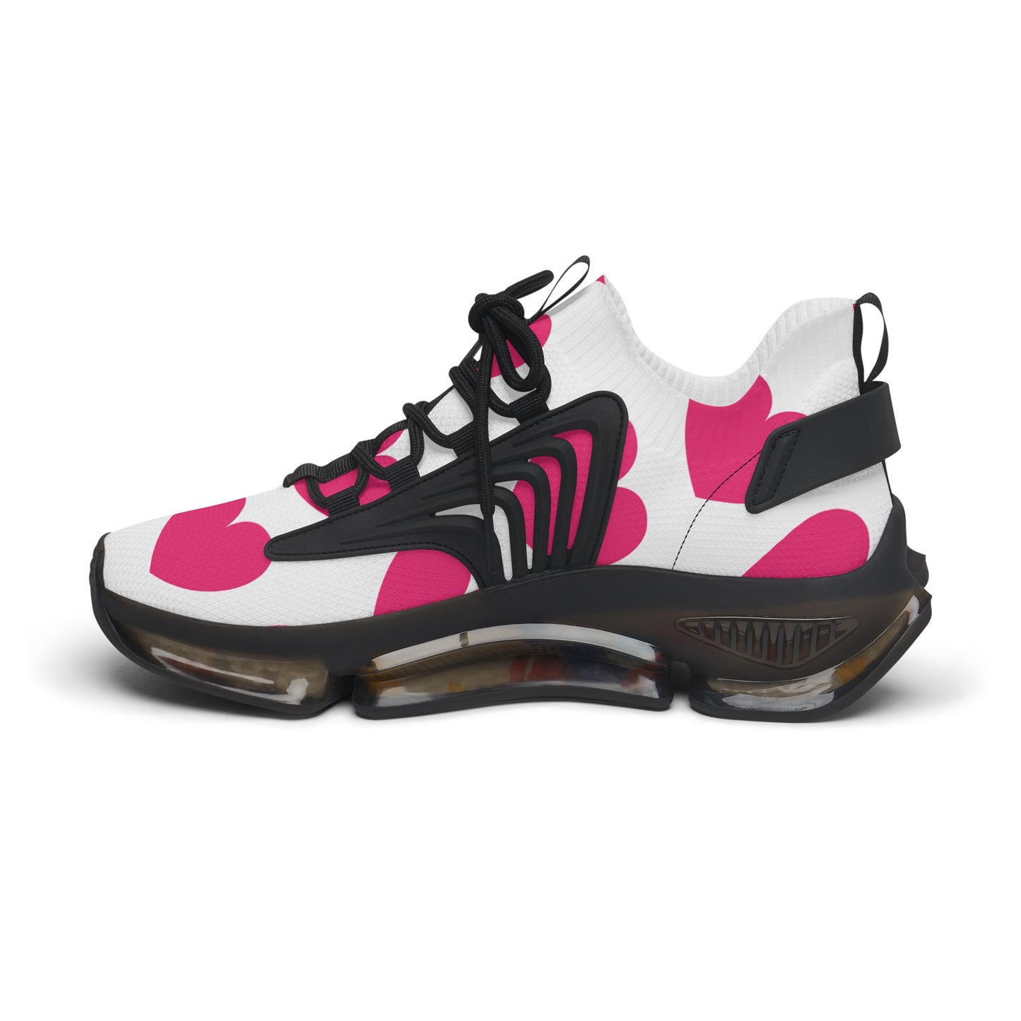 Damen Sneaker mit Herzmuster – Stylische Sportschuhe