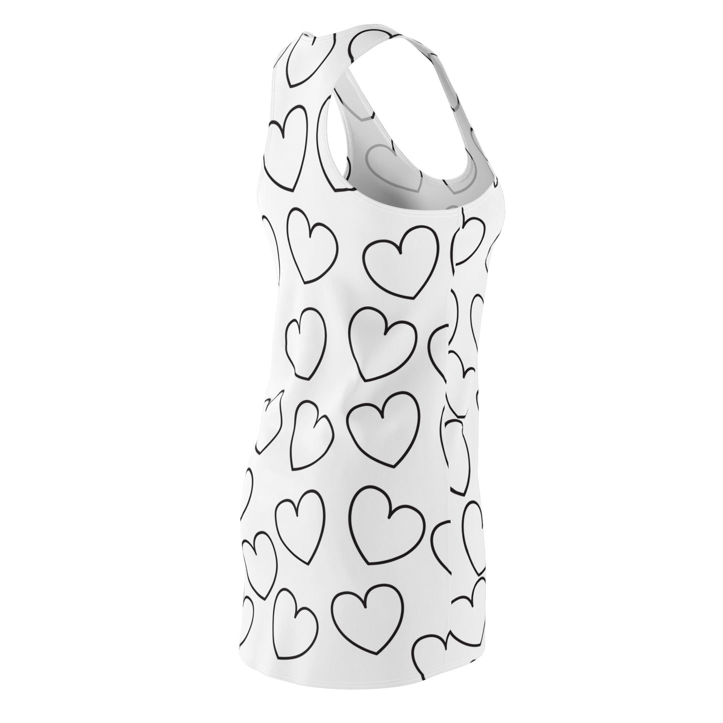 Racerback Kleid mit Herzmuster – Verspieltes Sommerkleid