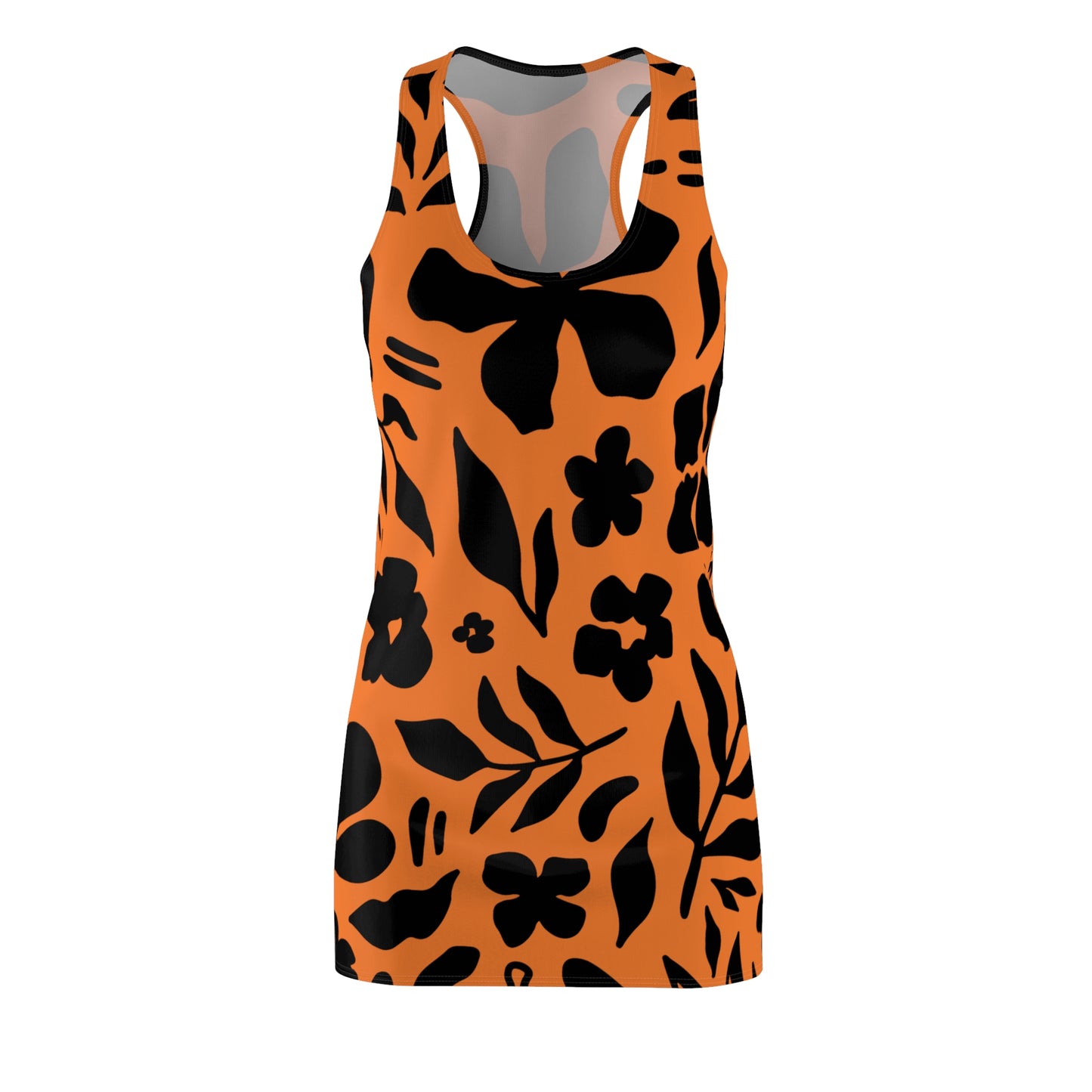 Schwarz Crusta Floral Racerback Kleid – Sommer Damenmode