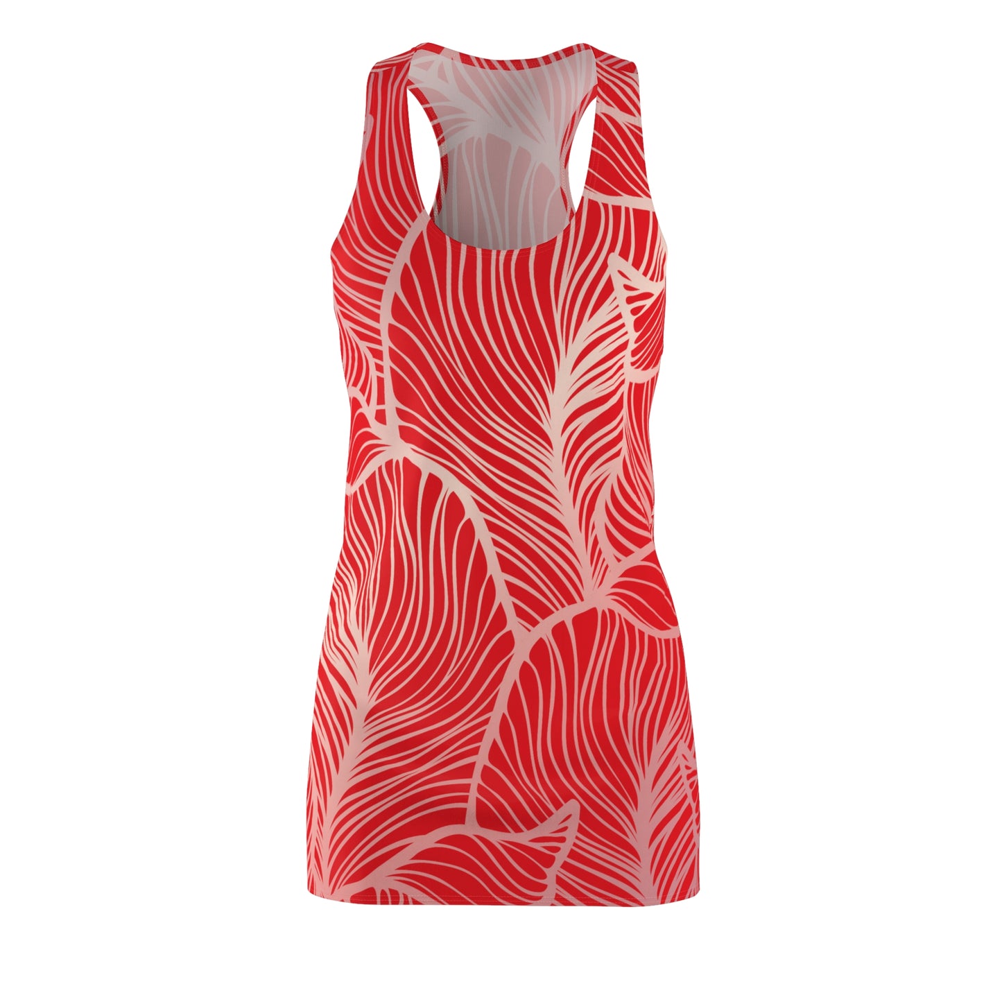 Rot Rosa Floral Racerback Kleid – Elegantes Sommerkleid