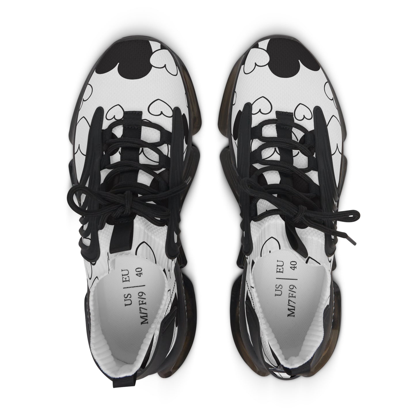 Damen Sneaker mit Herzmuster – Stylische Sportschuhe