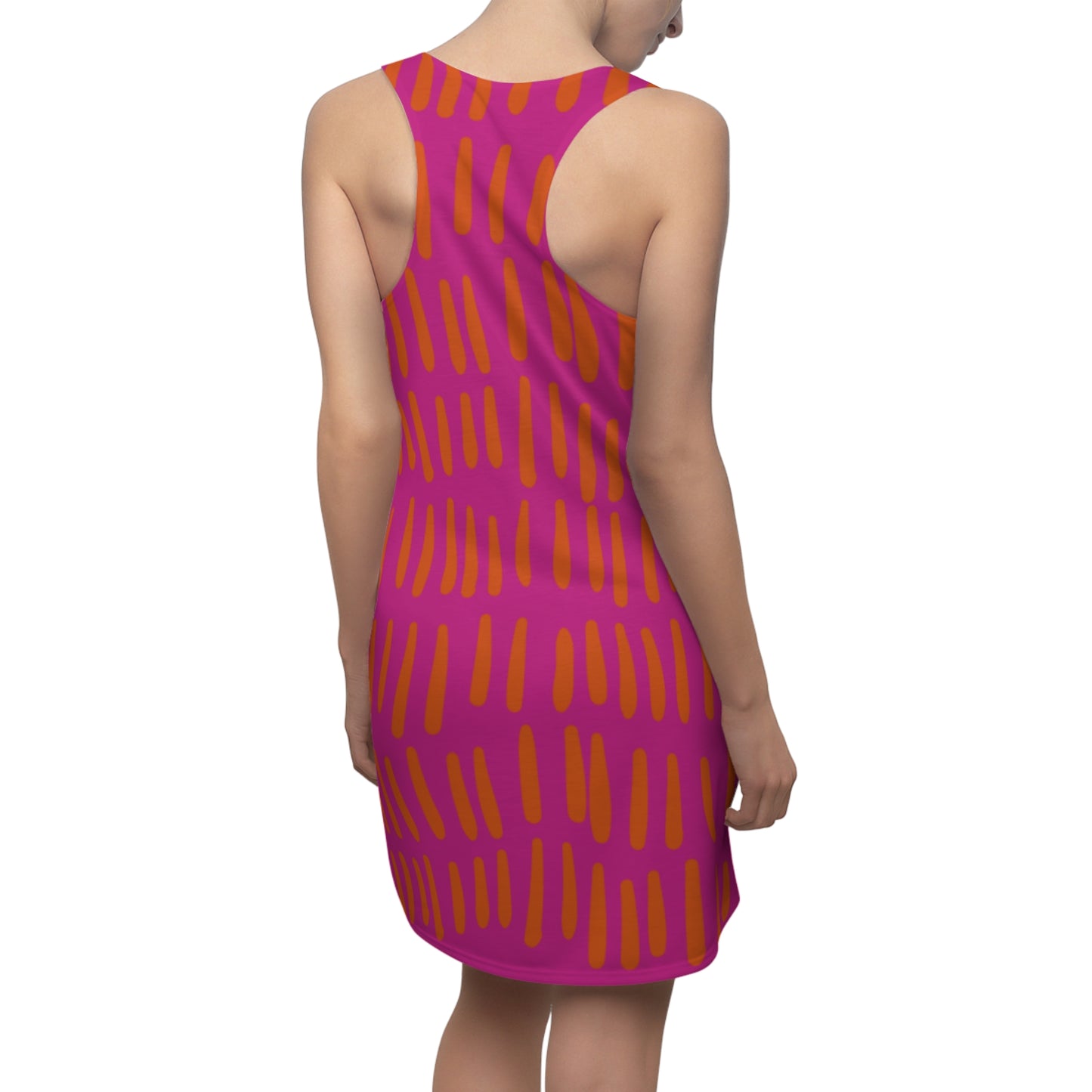 Pink Orange Boho Racerback Kleid – Modernes Sommerkleid
