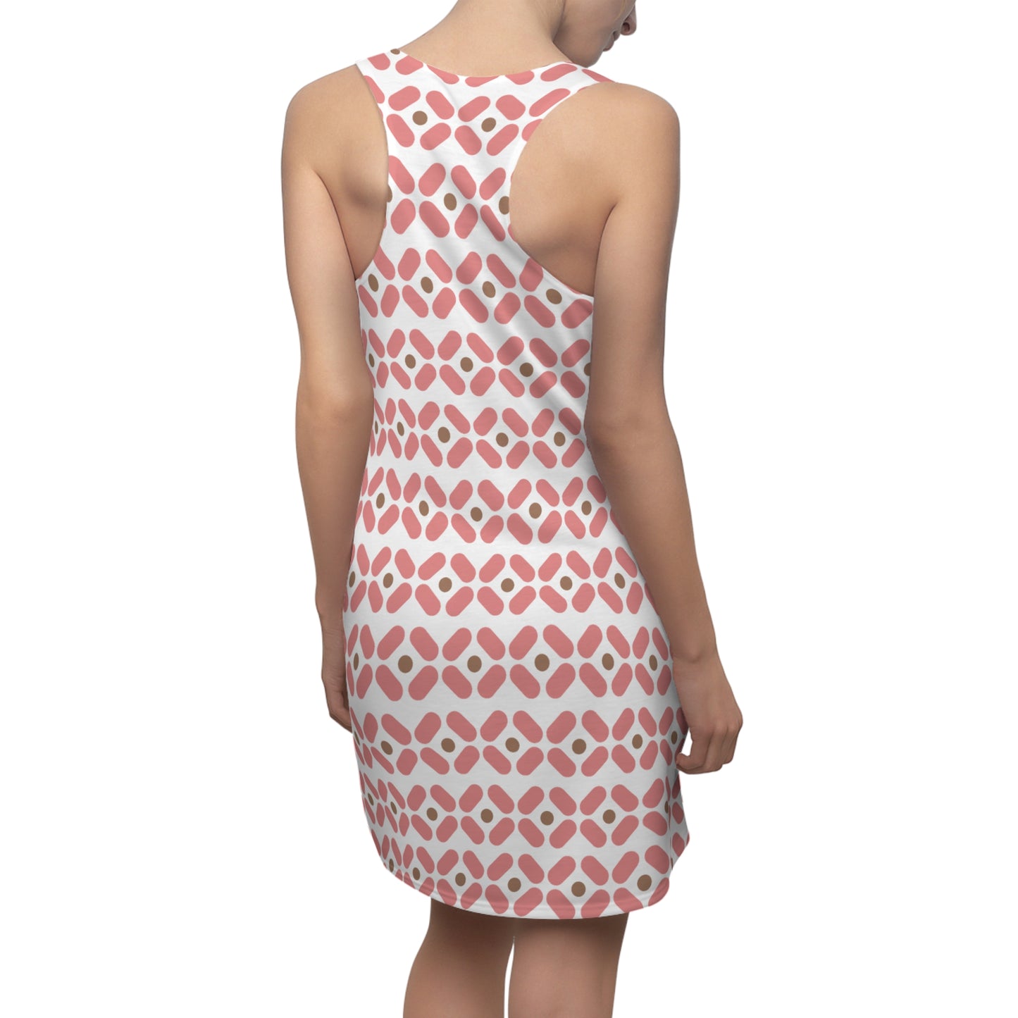 Weiß Rosé Racerback Kleid – Chic Sommerkleid