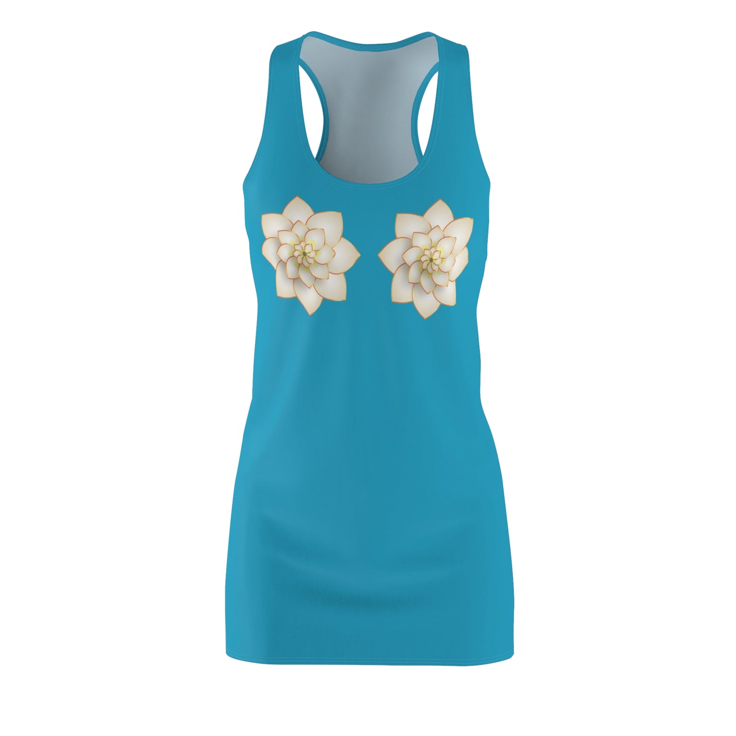 Türkises Damen Kleid Lotus Racerback Sommer Elegant Alltag Events