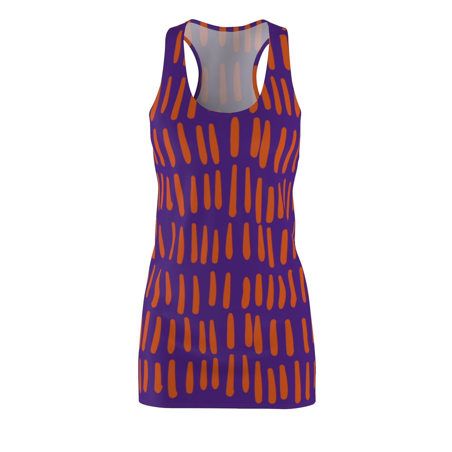 Lila Orange Boho Racerback Kleid – Modernes Sommerkleid