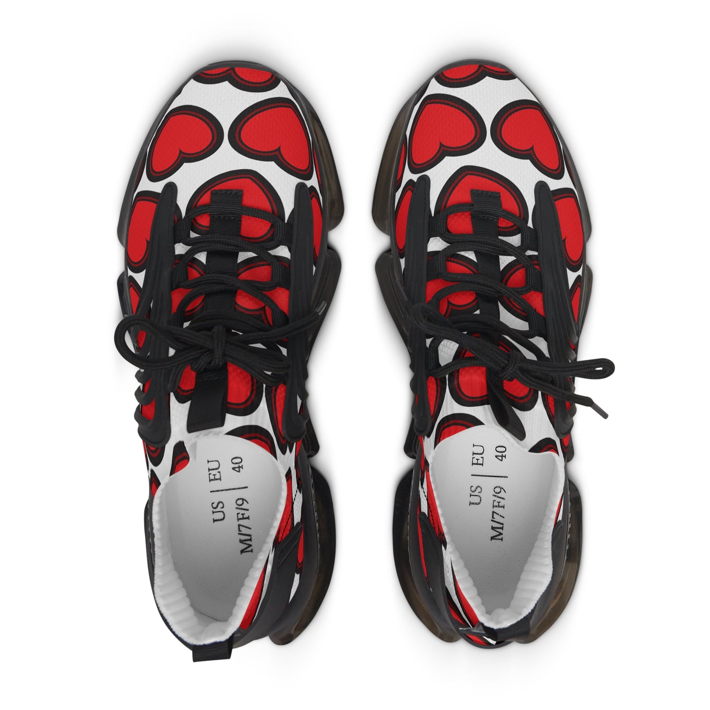 Damen Sneaker mit Herzmuster – Stylische Sportschuhe