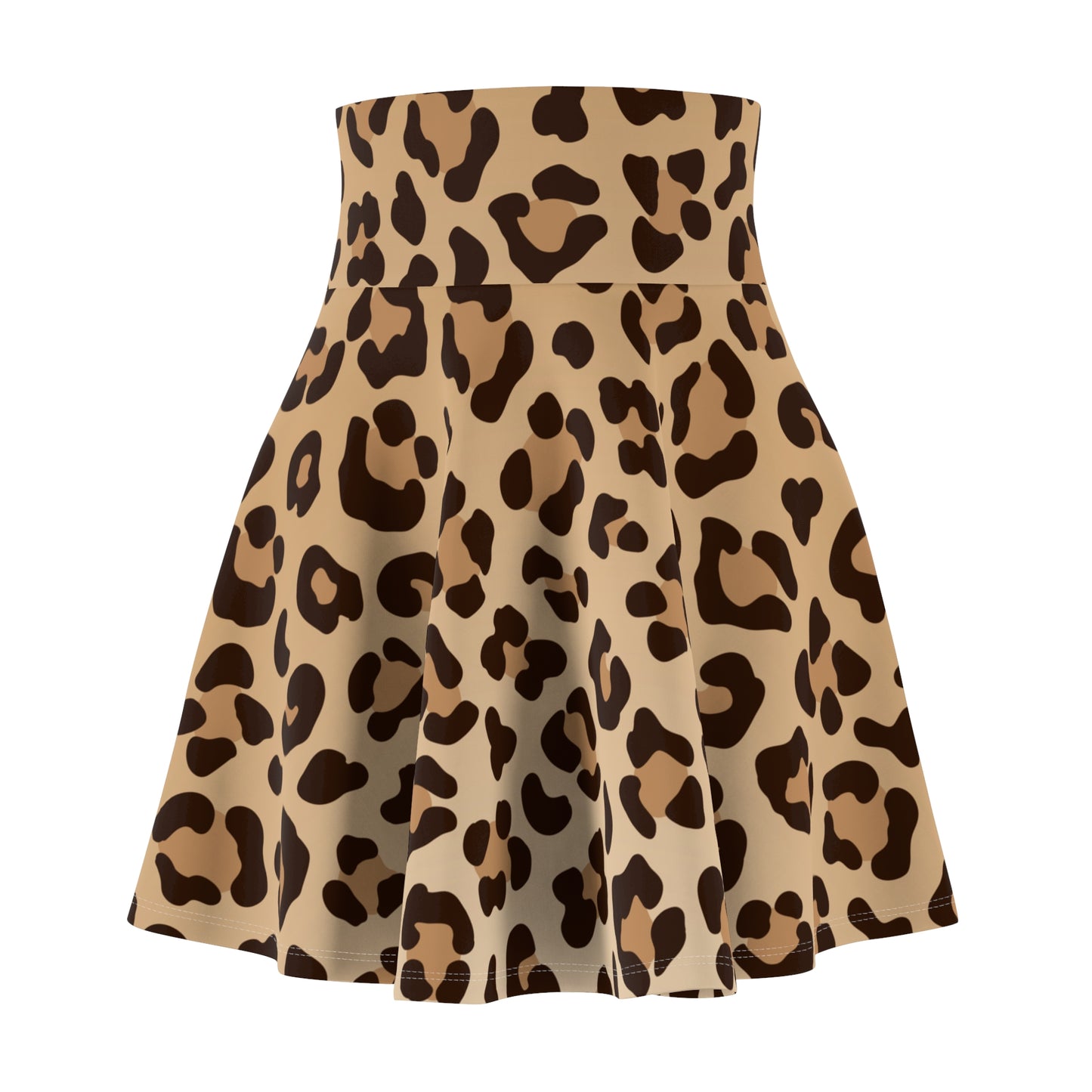 Damen Rock Leoparden Print Skater Sommer Casual Party