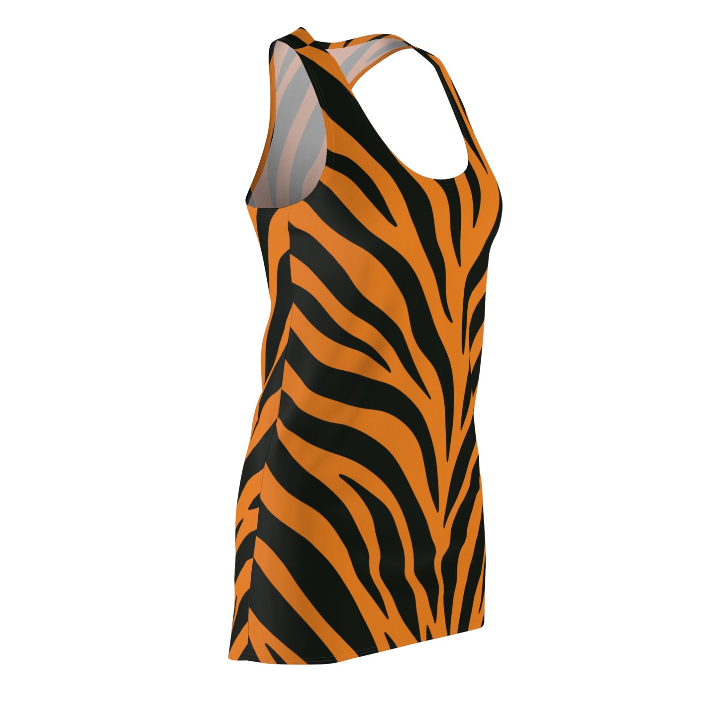 Tigerstreifen Racerback Kleid – Wildes Sommerkleid