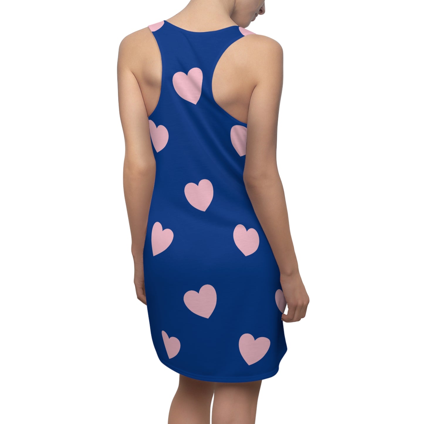 Rosa Herz Racerback Kleid – Romantisches Sommerkleid