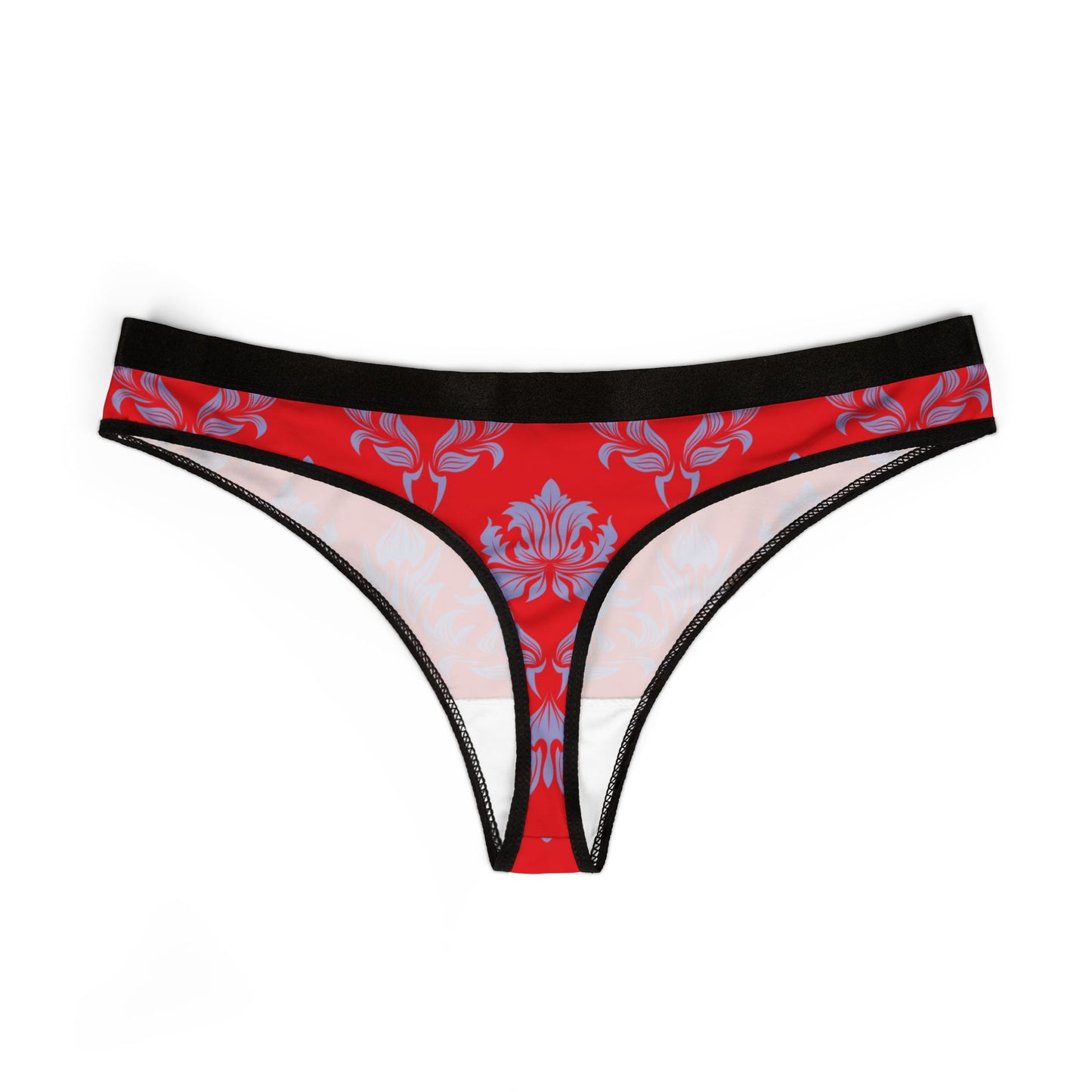 Damen Thong Unterwaesche Bequeme Atmungsaktive Slips mit Blumendruck