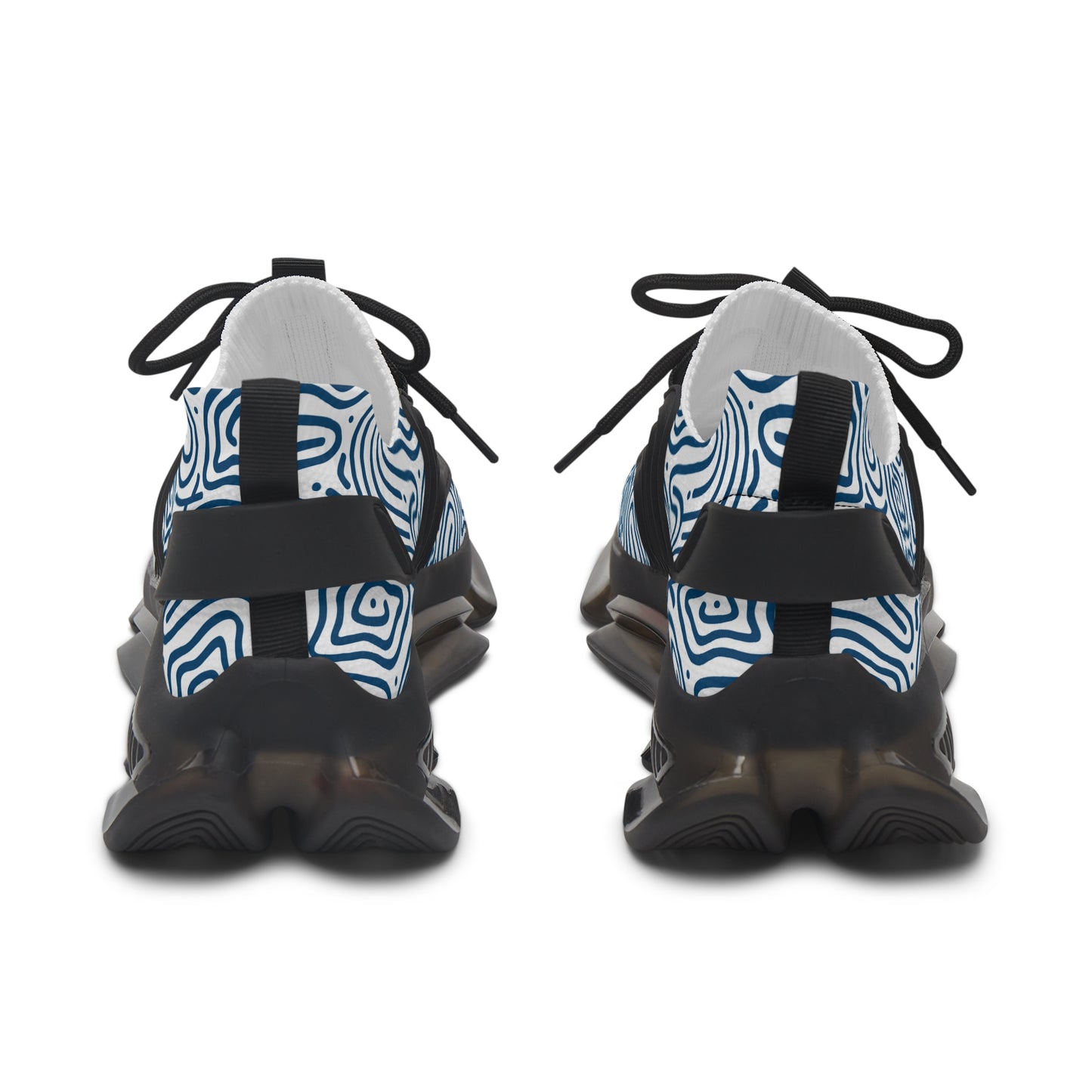 Damen Sneaker Blau Weiß Modern Design Atmungsaktiv