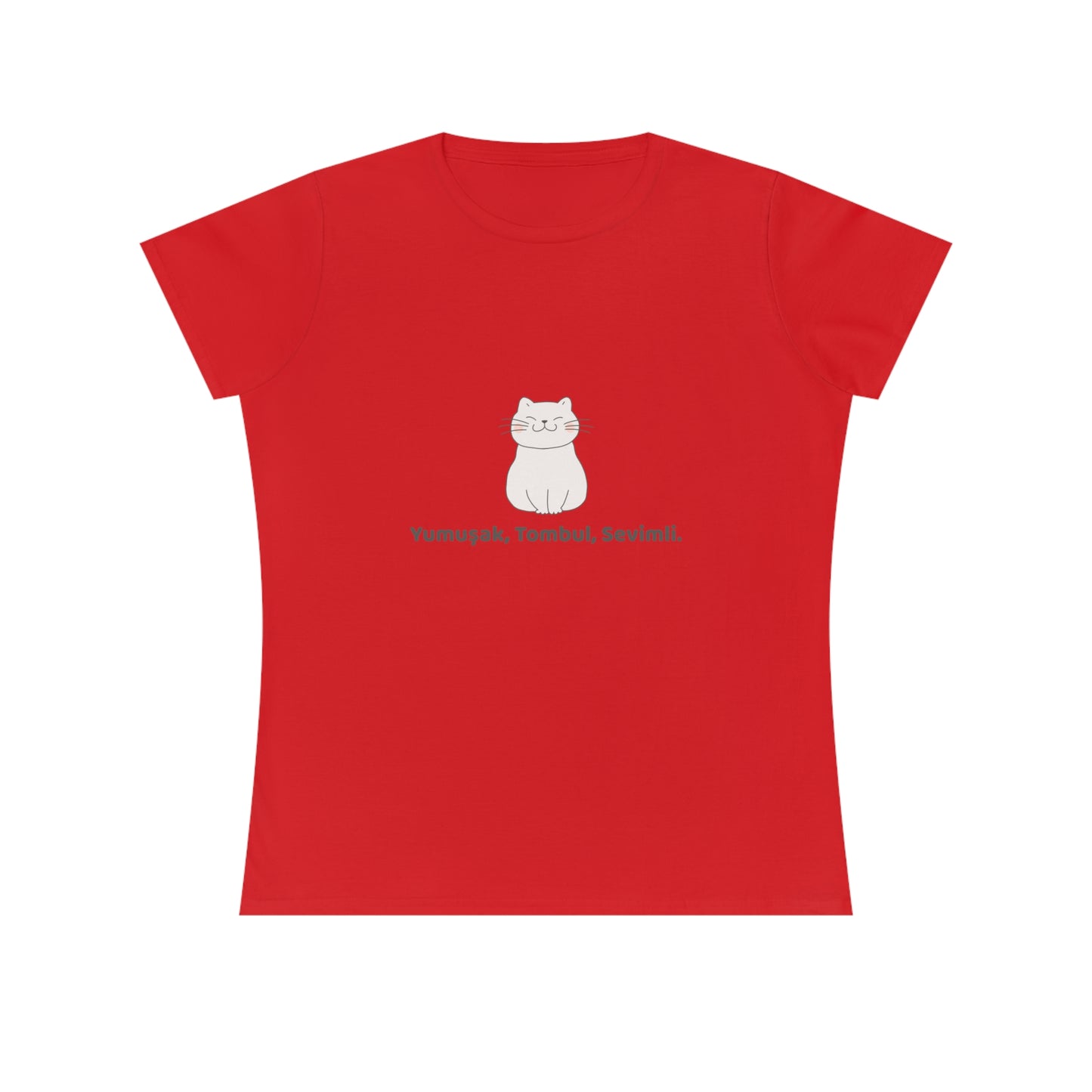 Damen T-Shirt Baumwolle – Katze Motiv, Leicht & Bequem, Casual Outfit
