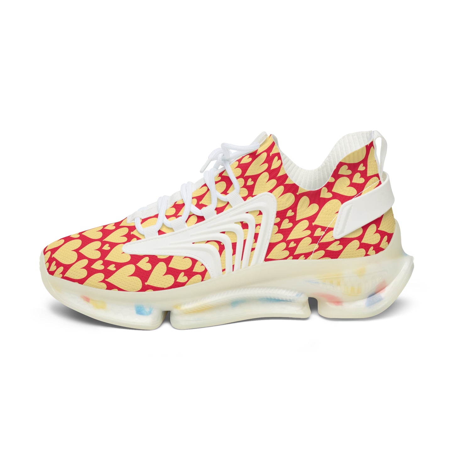 Damen Sneaker mit Herzmuster – Stylische Sportschuhe