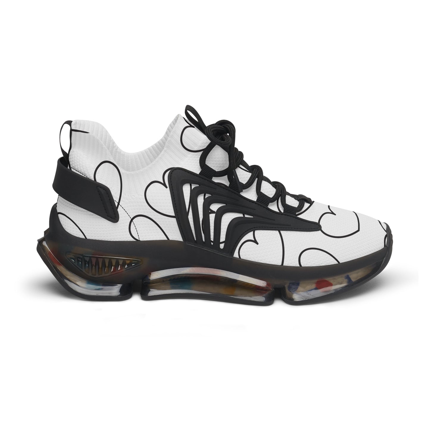 Damen Sneaker mit Herzmuster – Stylische Sportschuhe