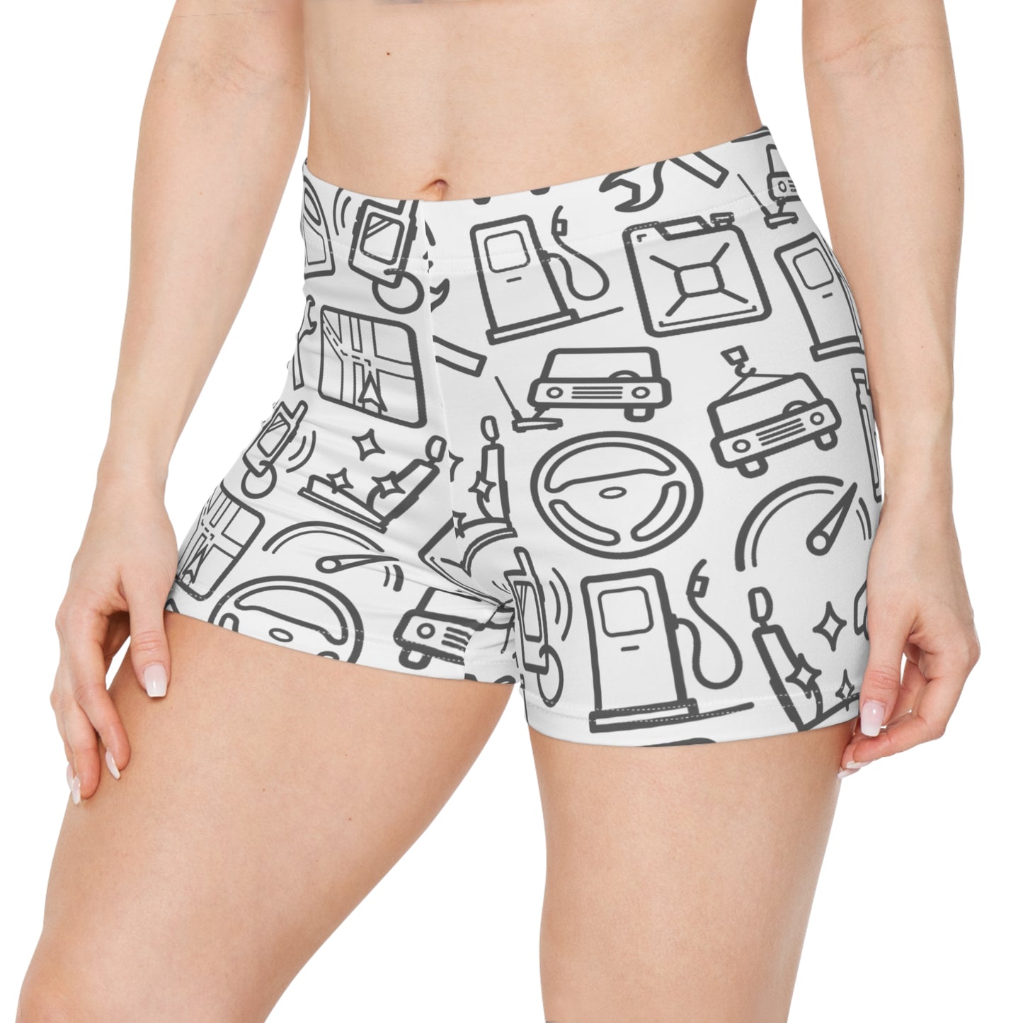 Damen Shorts Illustration Print Activewear Sommer Freizeit Sport