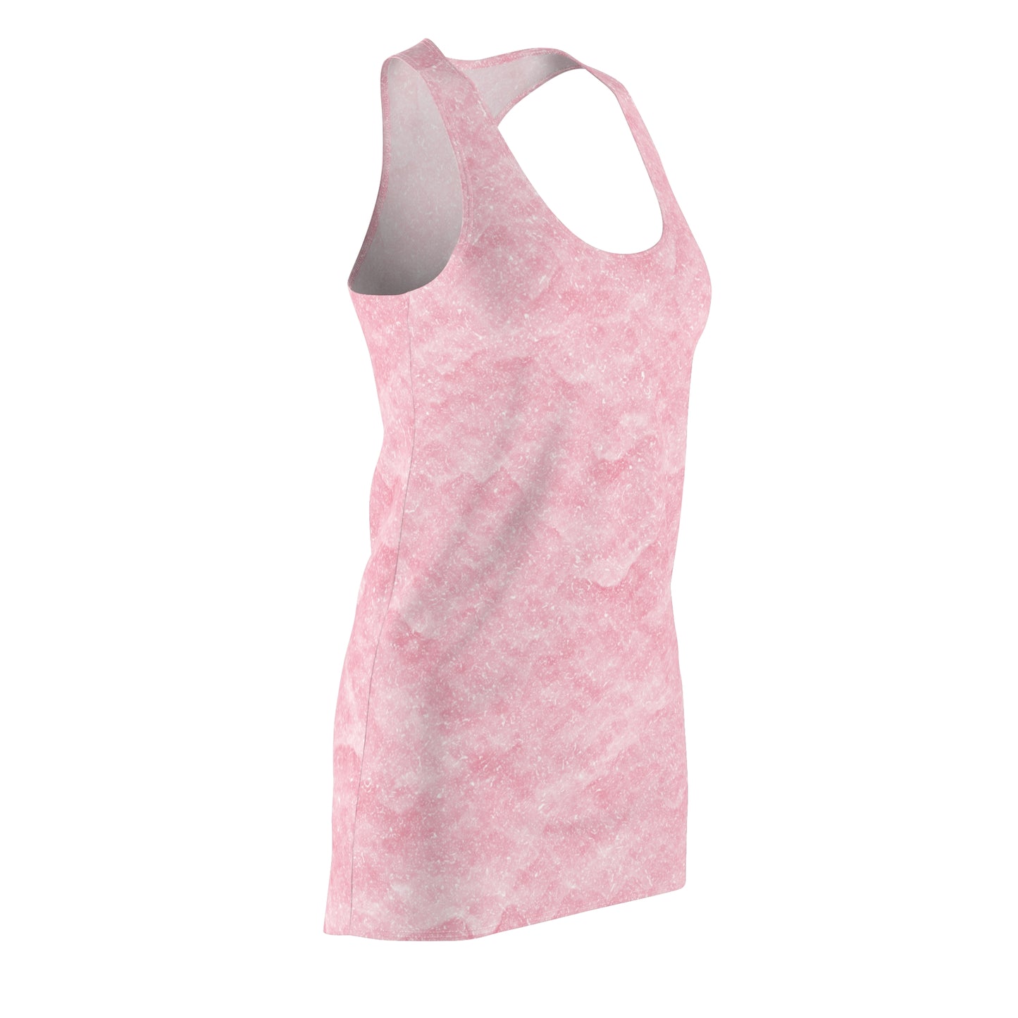 Racerback Kleid Damen – Rosa Sommerkleid mit zartem Muster