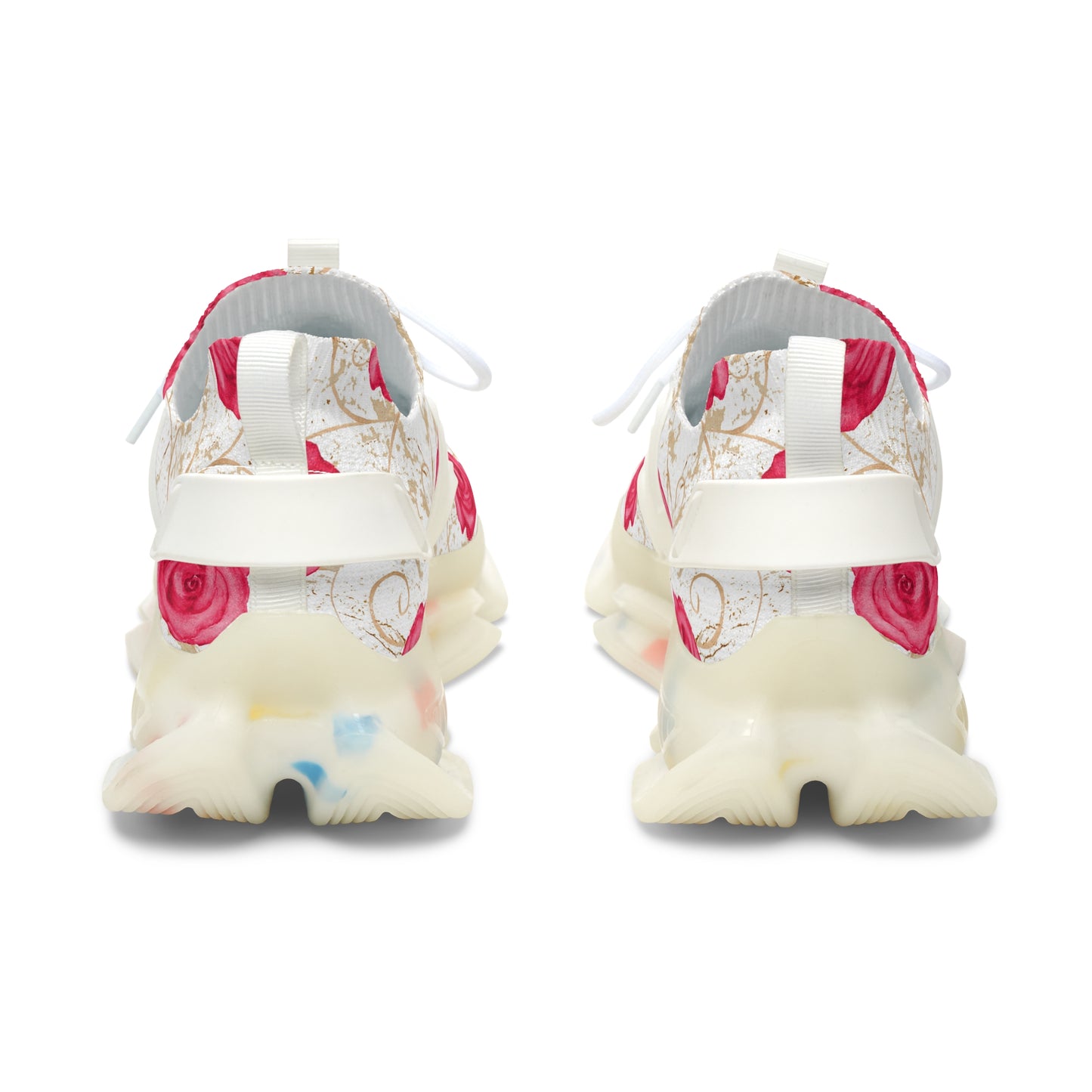 Damen Sneaker mit Rosenmuster – Stylische Sportschuhe