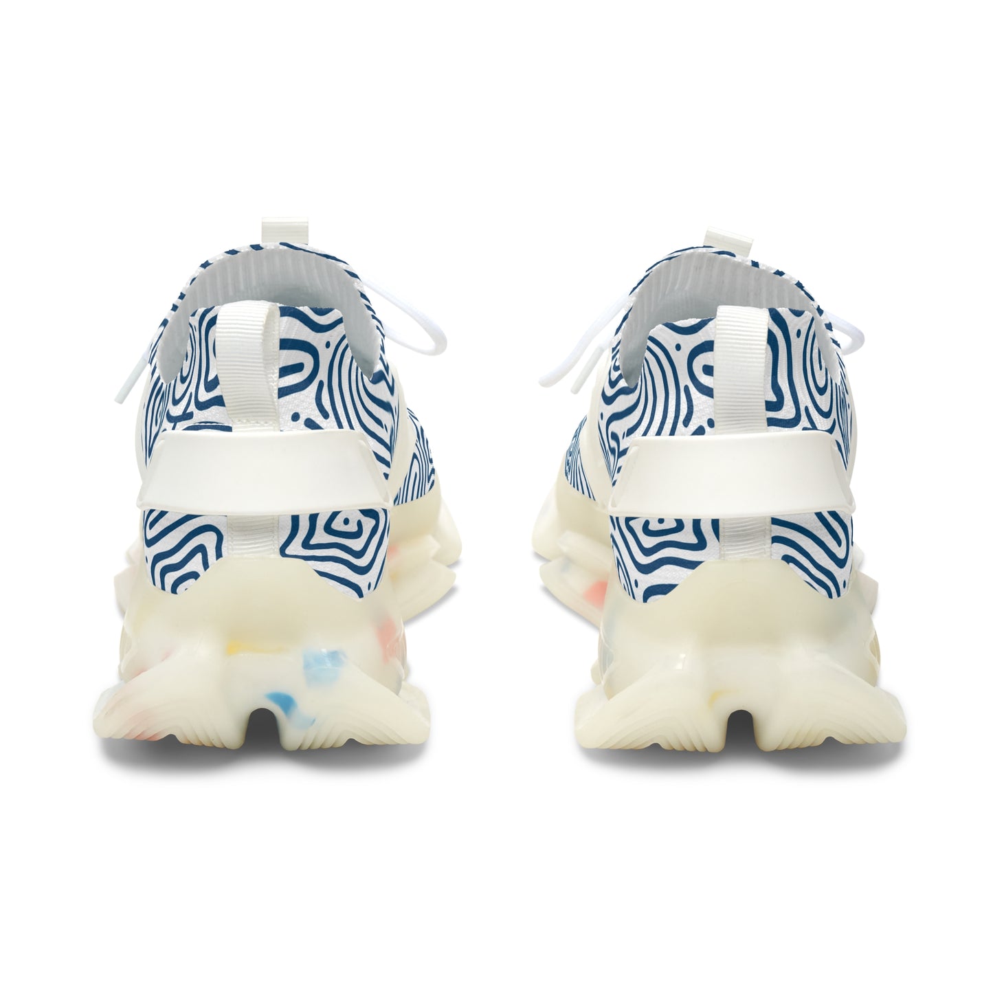 Damen Sneaker Blau Weiß Modern Design Atmungsaktiv
