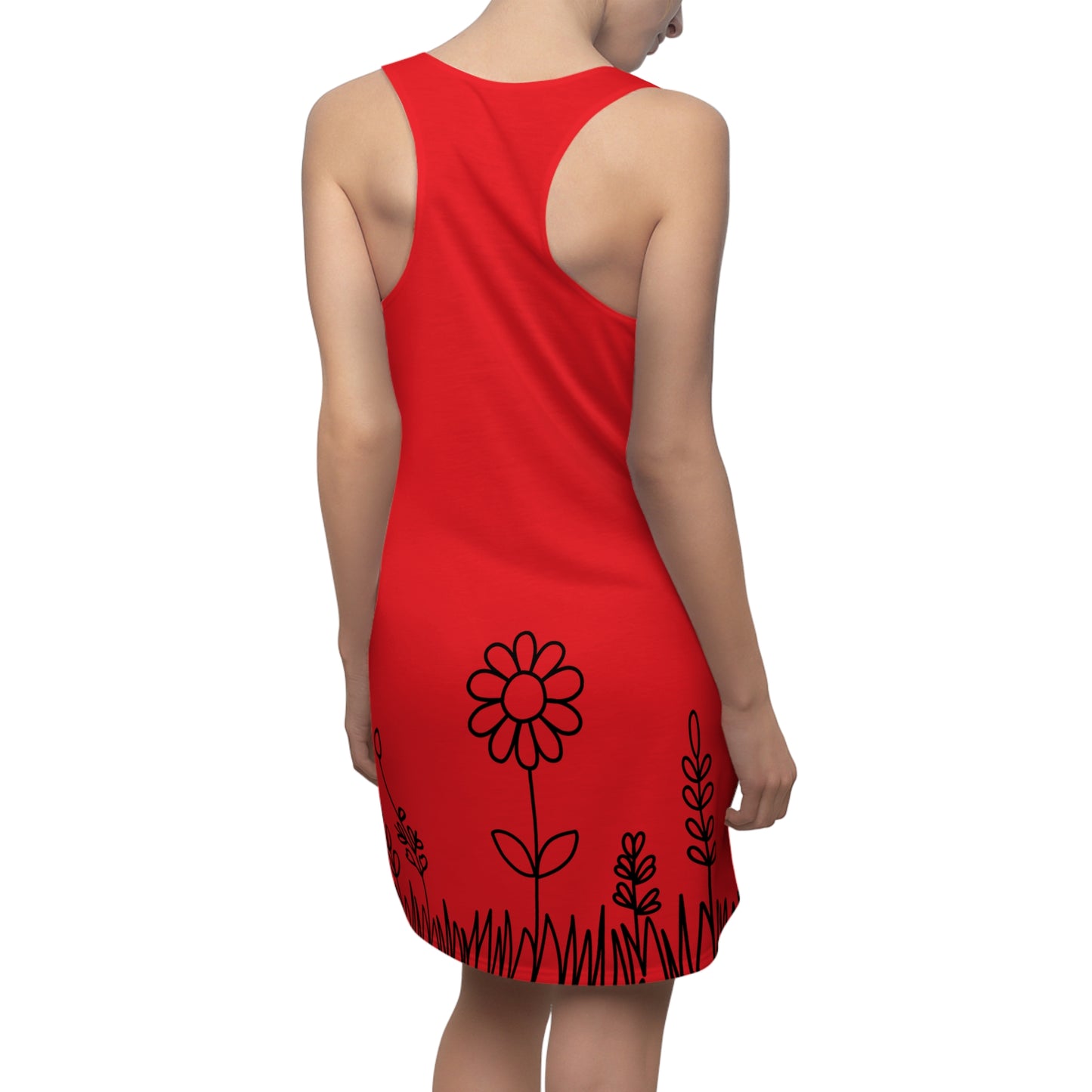 Blumen Racerback Kleid – Bequemes Sommerkleid