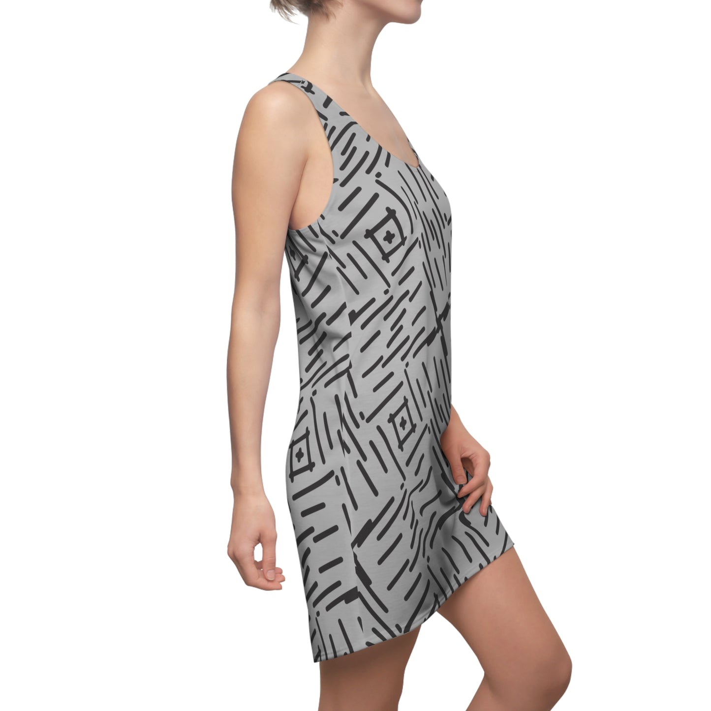 Abstrakt Racerback Kleid – Stylisches Sommerkleid