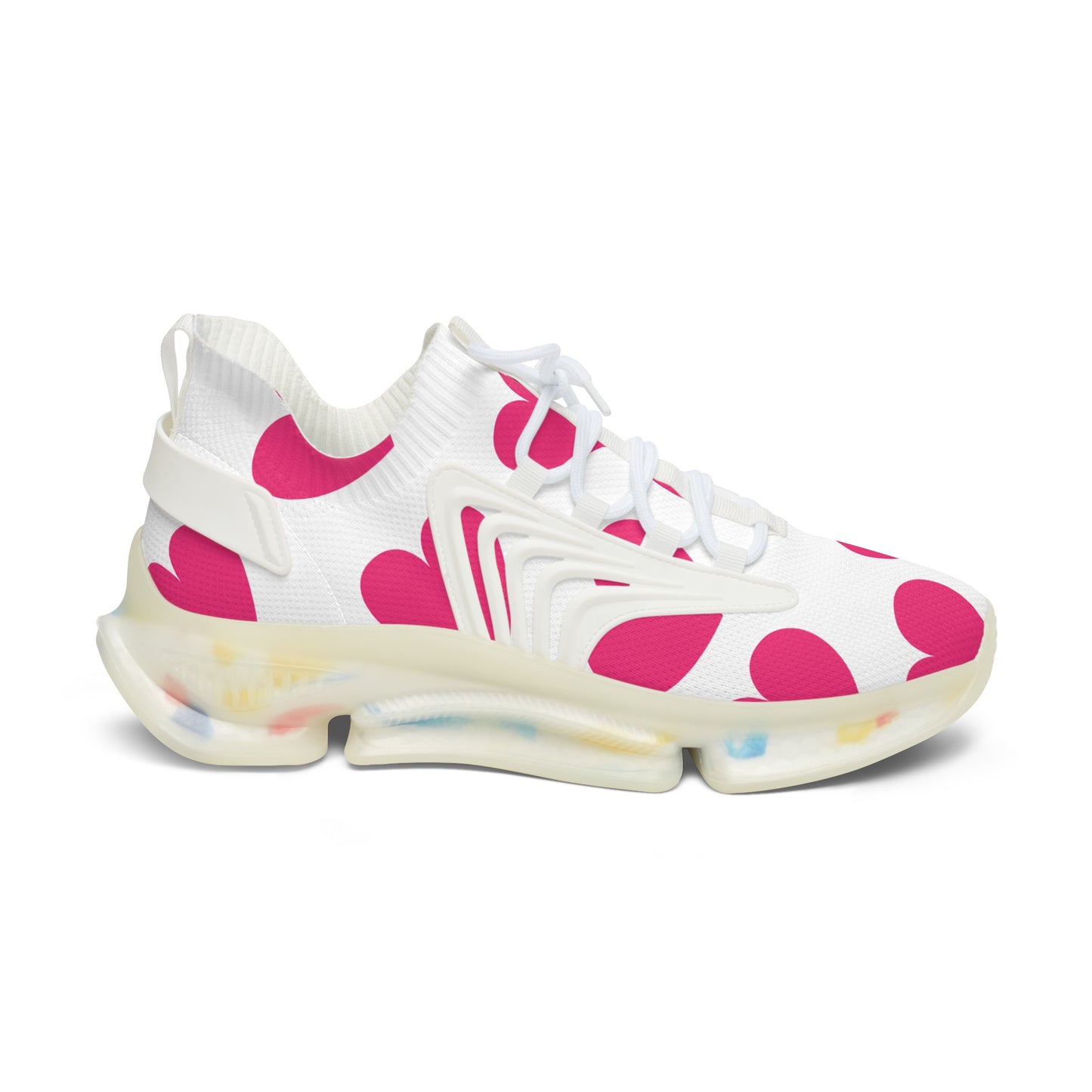 Damen Sneaker mit Herzmuster – Stylische Sportschuhe