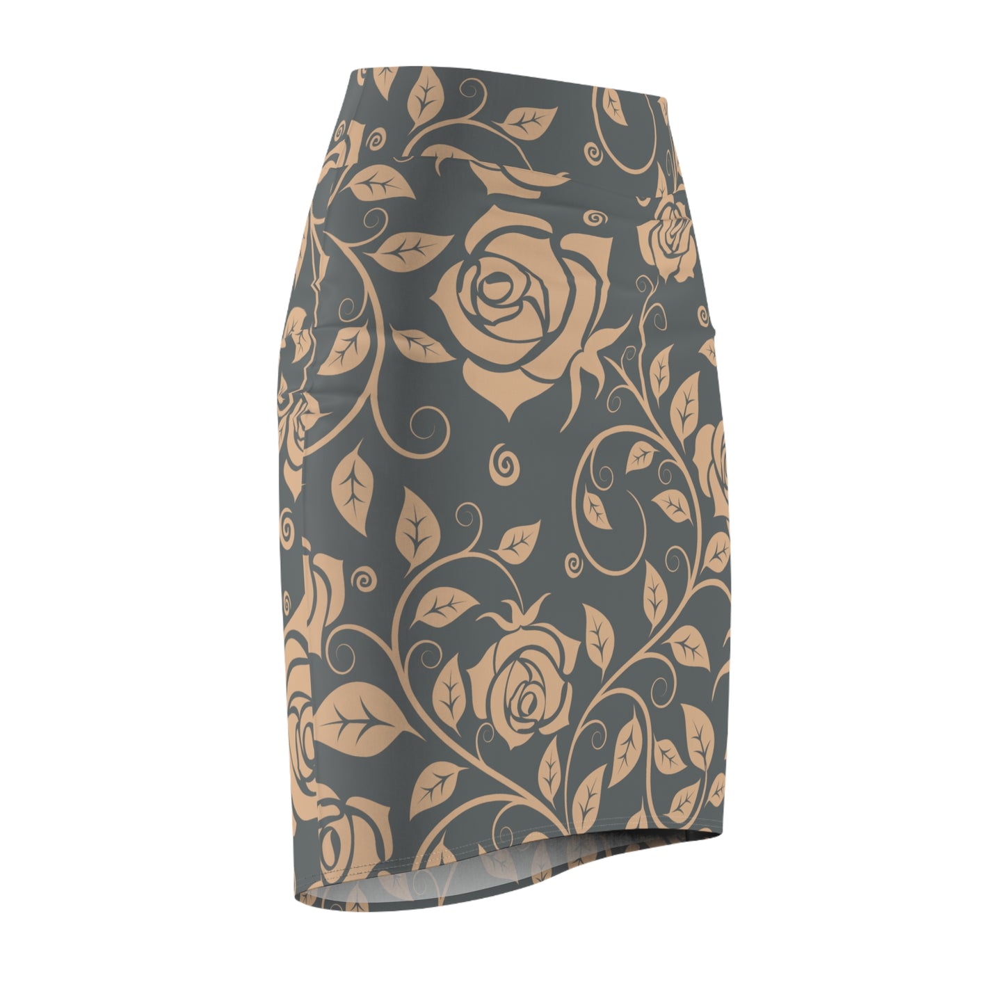 Damen Rock Floral Bleistift Elegant Business Event