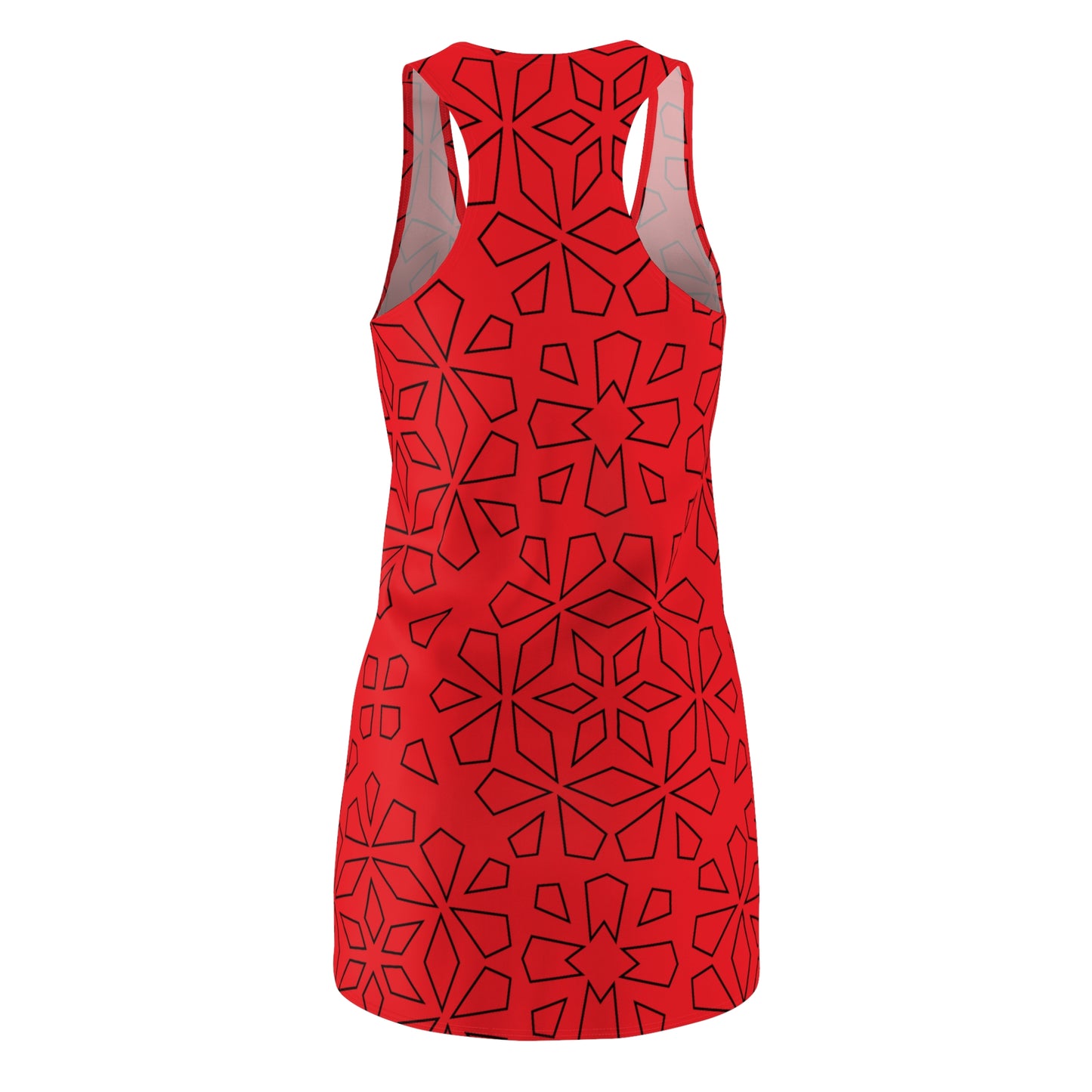 Schwarz Rot Racerback Kleid – Stylische Damenmode