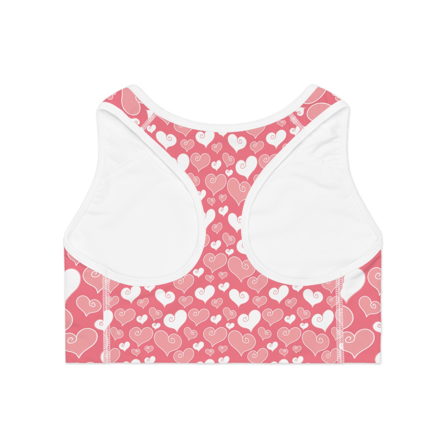 Damen Sport BH Herzmuster Atmungsaktiv Yoga Fitness Workout Top