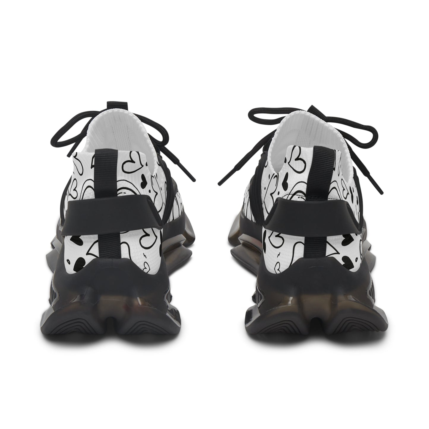 Damen Sneaker mit Herzmuster – Stylische Sportschuhe