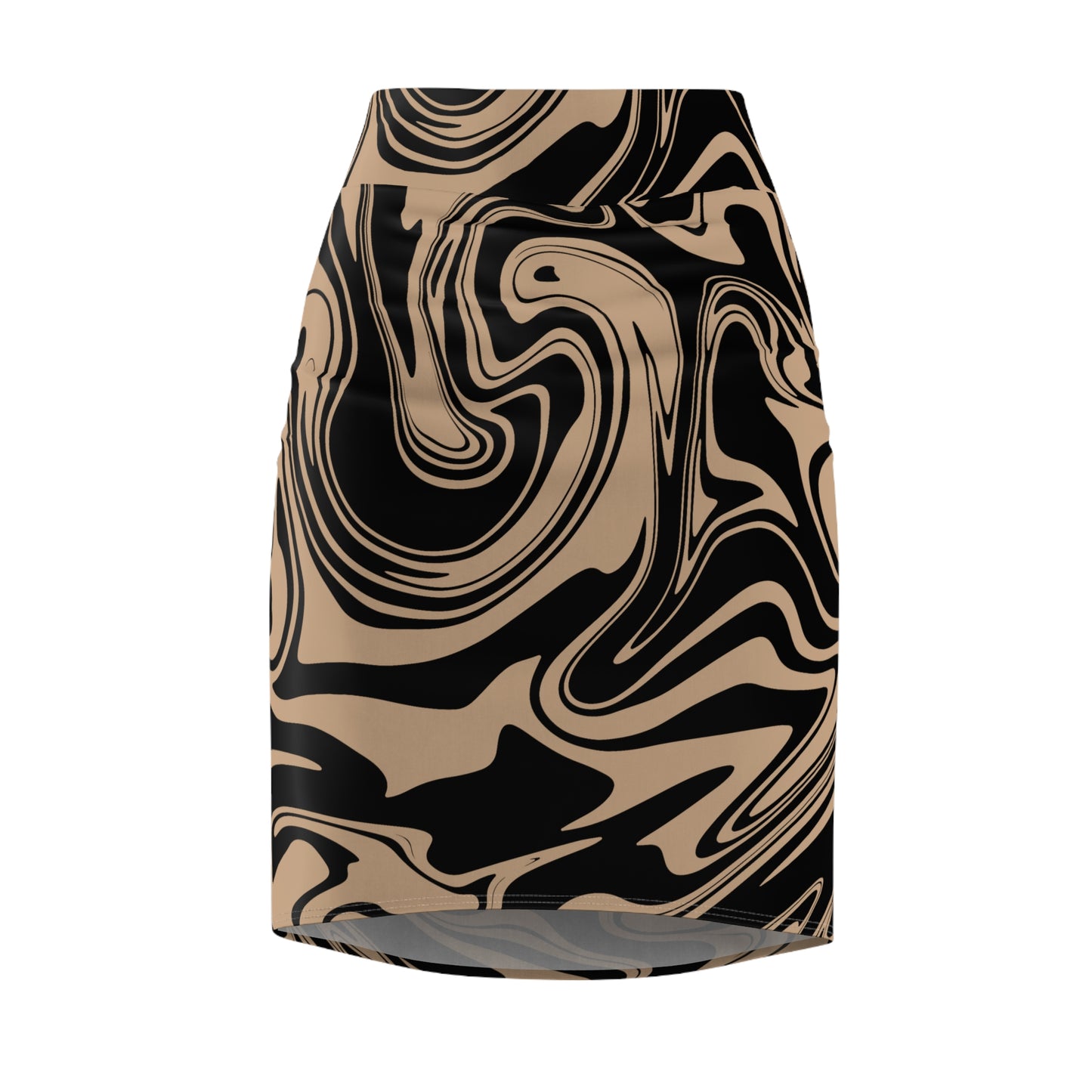 Damen Rock Marmor Print Bleistift Elegant Business Casual
