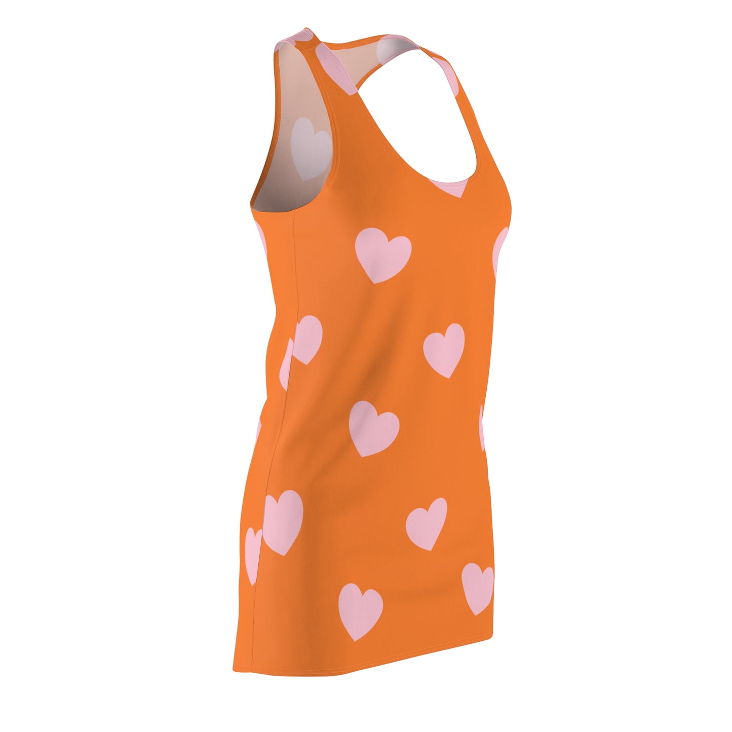 Rosa Herz Racerback Kleid – Romantisches Sommerkleid