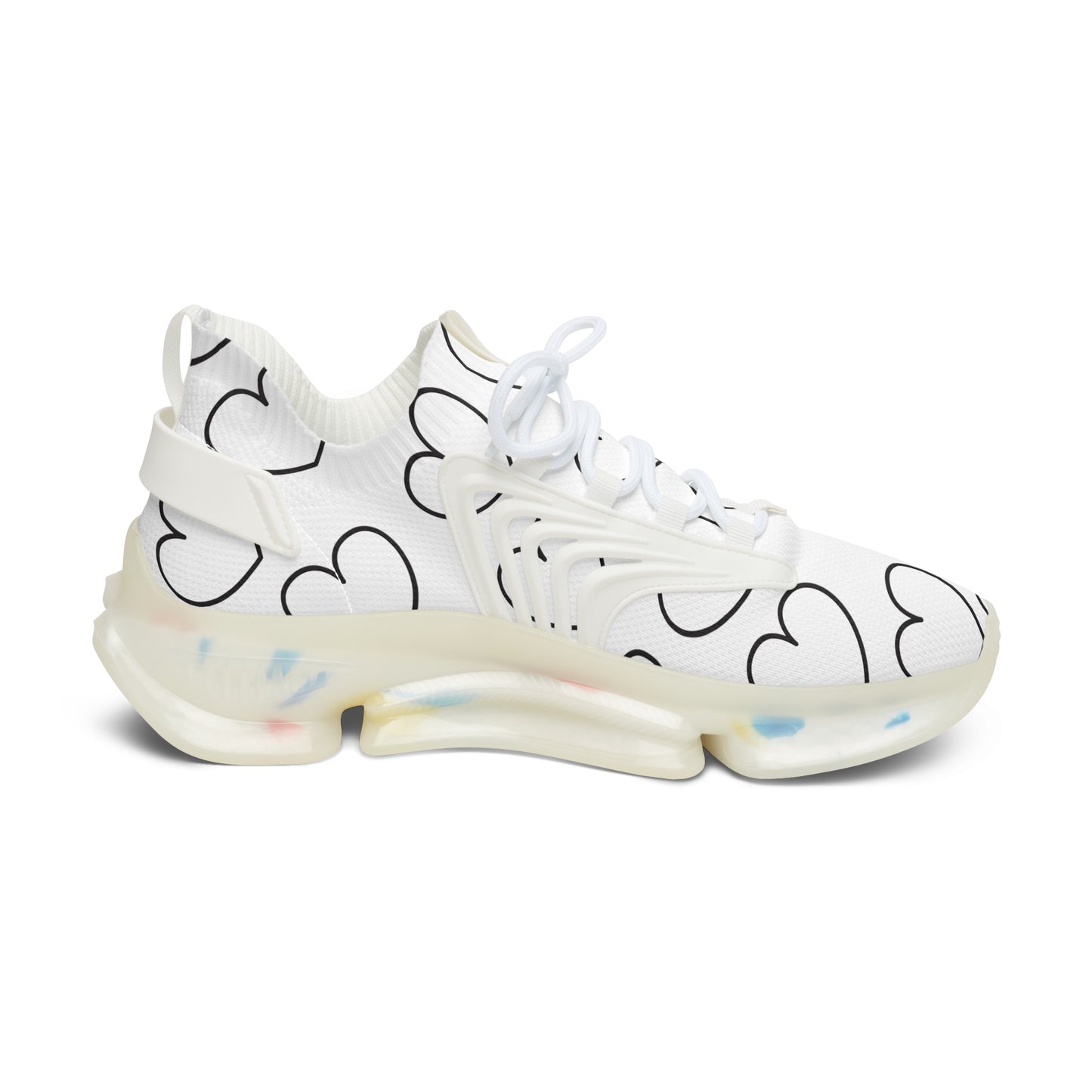 Damen Sneaker mit Herzmuster – Stylische Sportschuhe