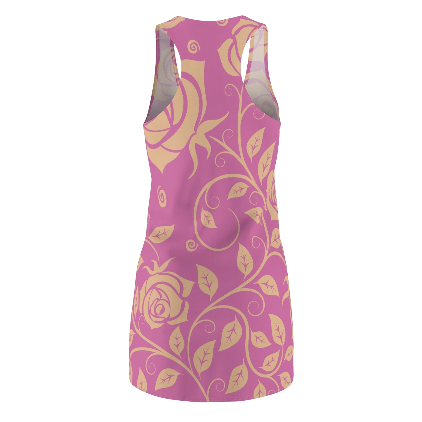 Floral Racerback Kleid Rose – Elegant in Beige & Hellpink