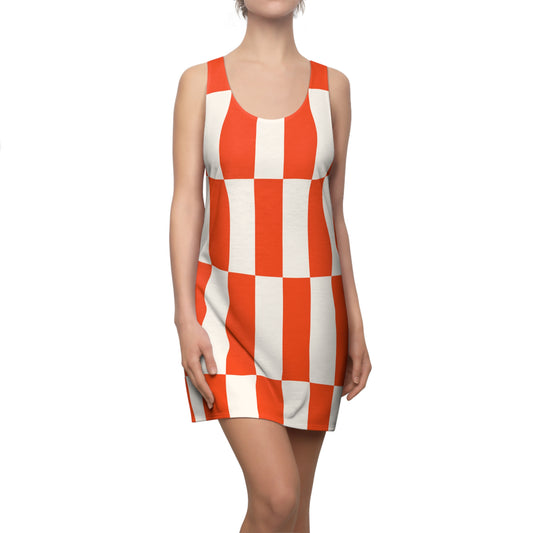 Checkerboard Racerback Kleid – Trendy Sommerkleid