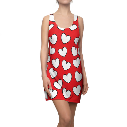 Racerback Kleid mit Herzmuster – Verspieltes Sommerkleid