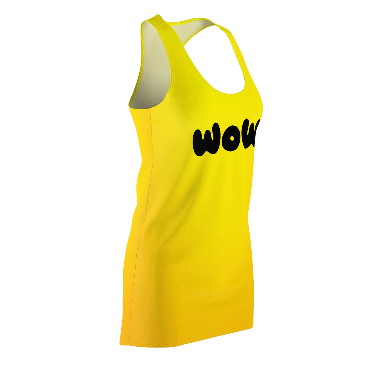 Gelb WOW Racerback Kleid – Trendiges Sommerkleid