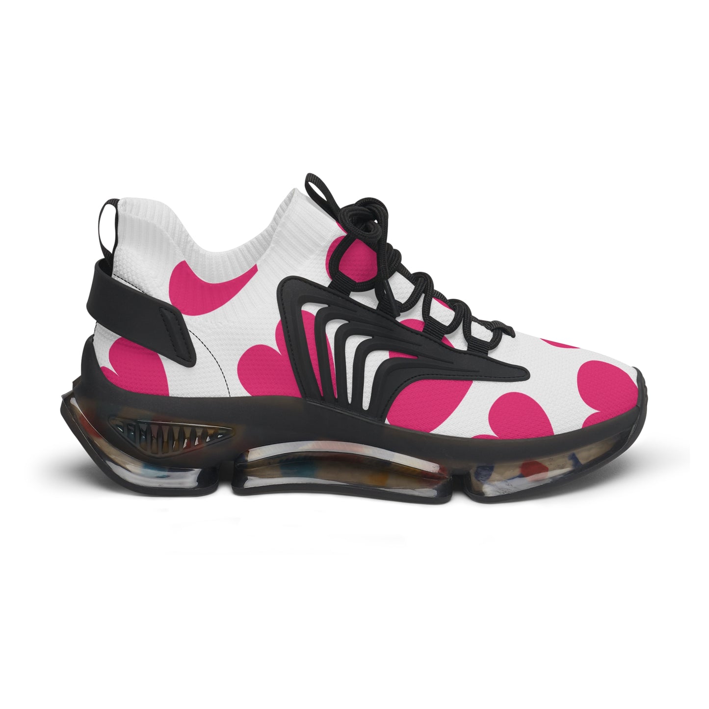 Damen Sneaker mit Herzmuster – Stylische Sportschuhe