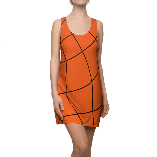 Abstrakt Linien Racerback Kleid – Modernes Sommerkleid