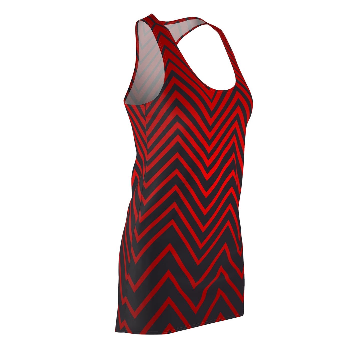 Racerback Damen Kleid Rot Farbverlauf Muster Racerback Sommer Party