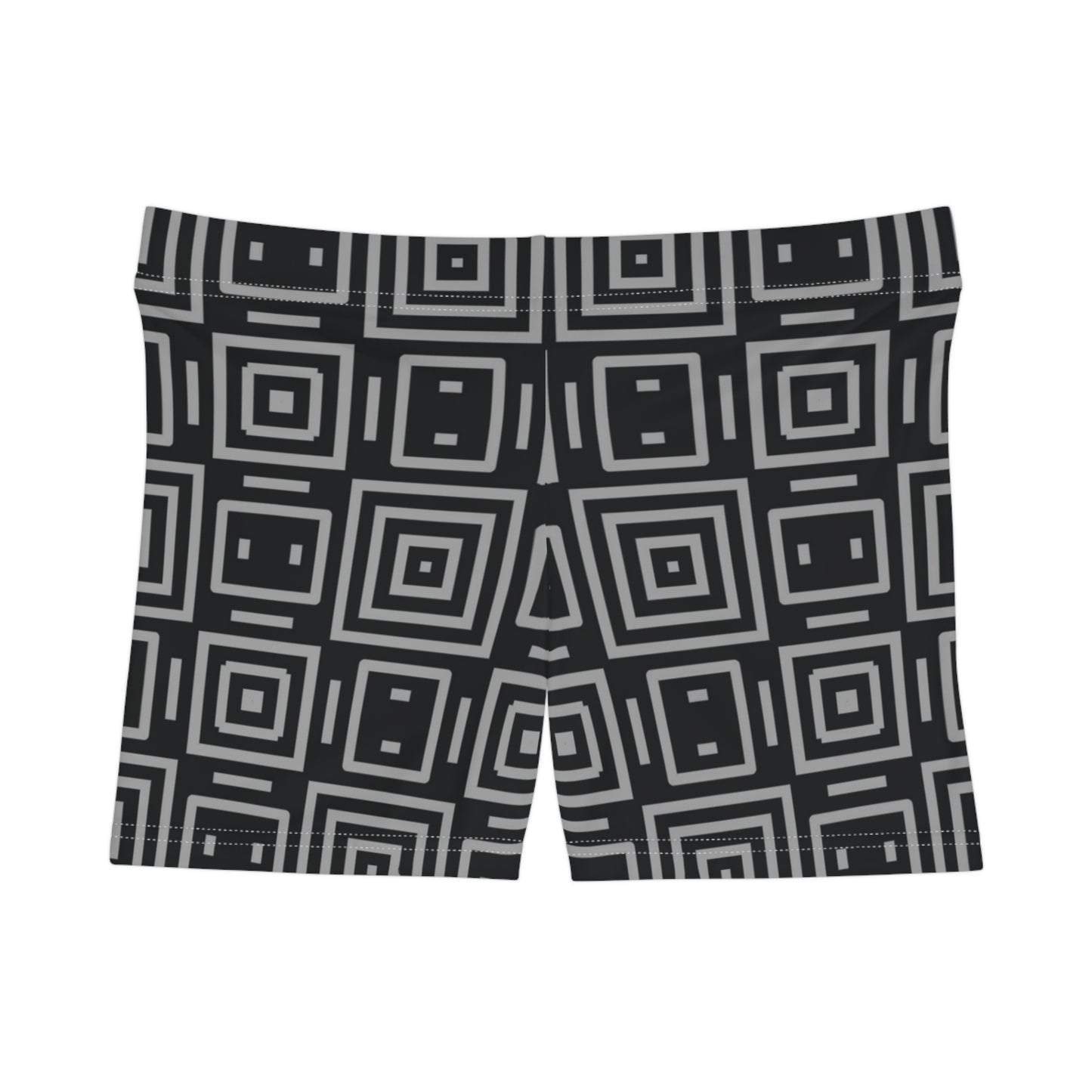 Damen Shorts Futuristisches Quadrat Design Trendy Bequem Einzigartig