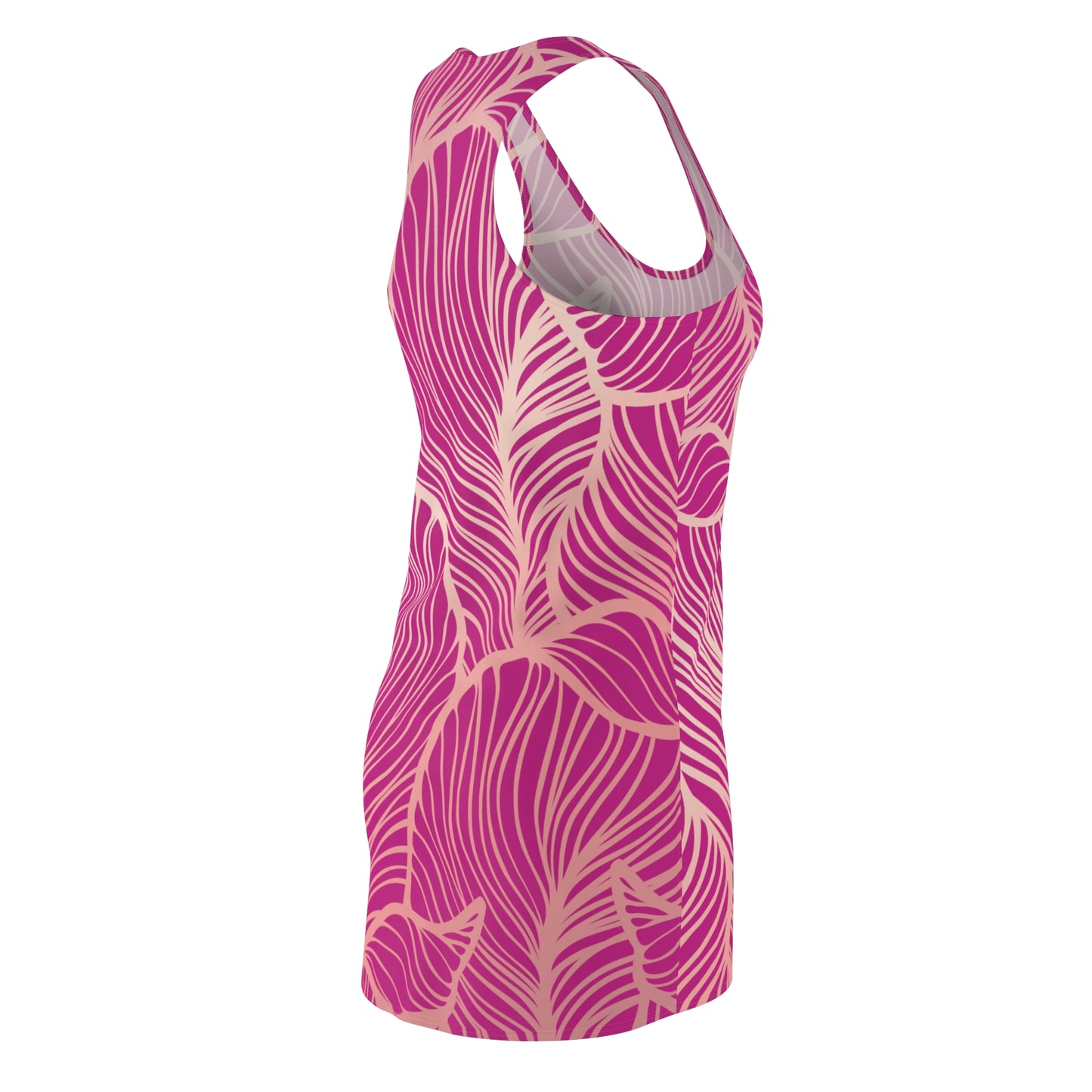 Rosa Pink Floral Racerback Kleid – Elegantes Sommerkleid