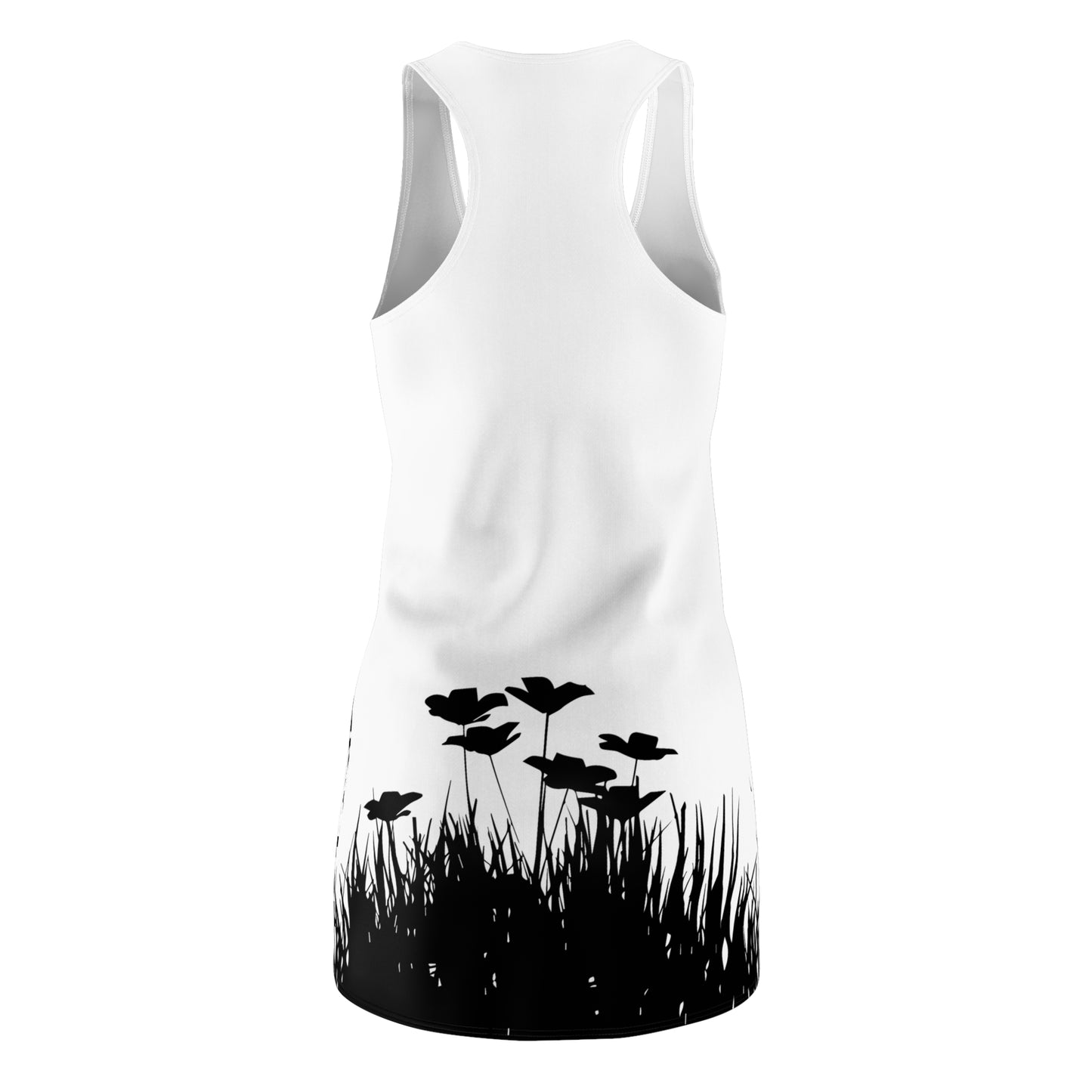 Racerback Damenkleid – Botanisches Sommerkleid, Ärmelloses Freizeitkleid